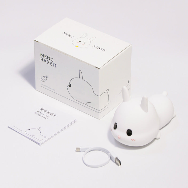 Creative cute bunny silicone lamp for children
