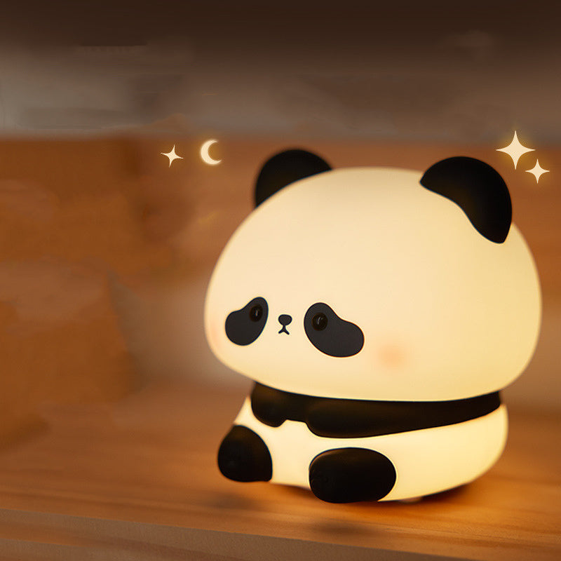 Panda Night Lights For Kids Cute Animal Silicone Timing Rechargeable