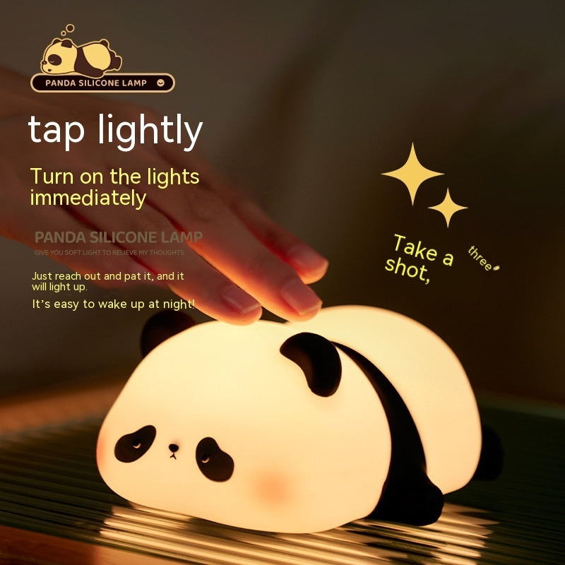 Panda Night Lights For Kids Cute Animal Silicone Timing Rechargeable