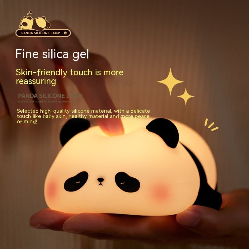 Panda Night Lights For Kids Cute Animal Silicone Timing Rechargeable